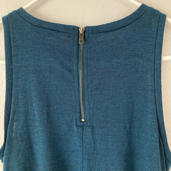 Ann Taylor LOFT Sleeveless Knee Length Shift Dress Size S Blue Exposed Zipper - Picture 6 of 7